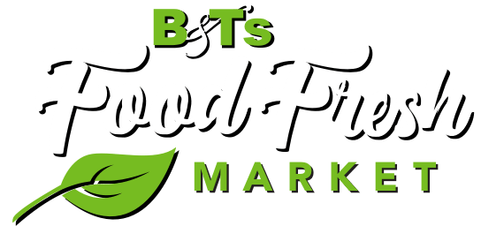 A theme logo of B&T's Food Fresh Market