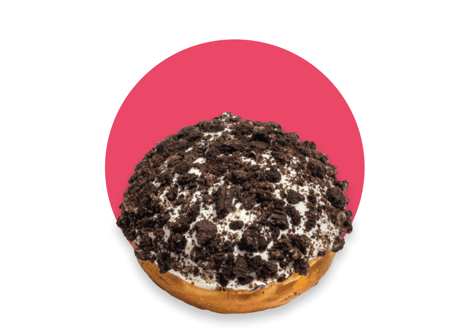 Raspberry with Vanilla Icing Donut Image