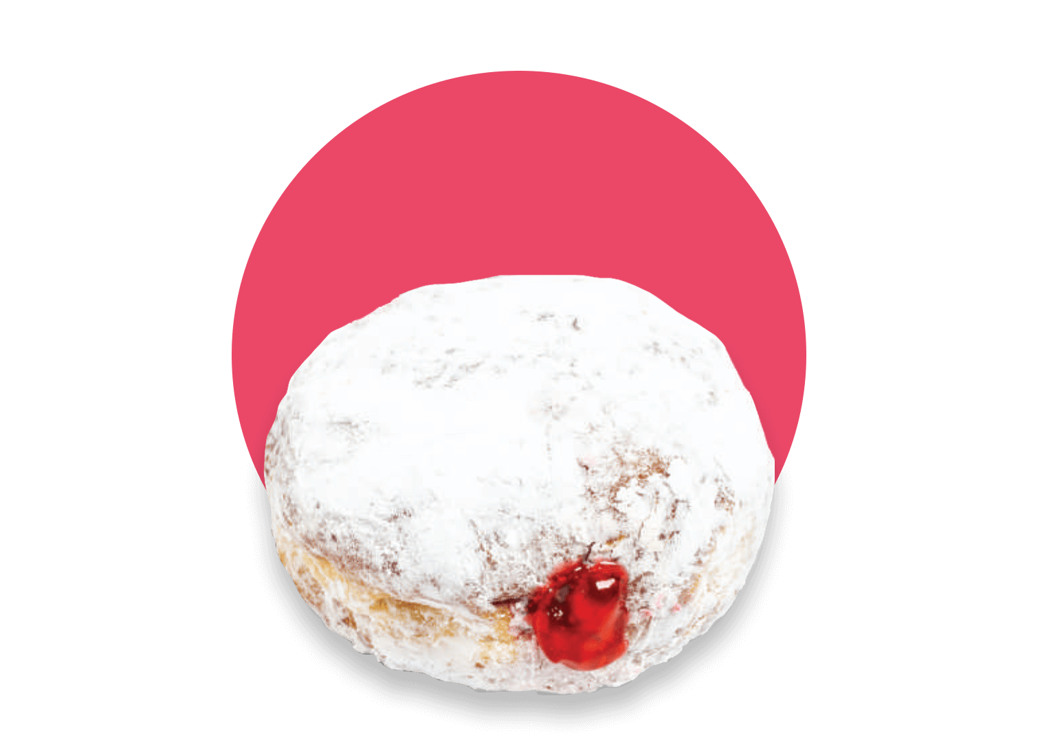Powered Raspberry Filled Donut